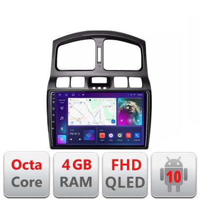 Navigatie Hyundai Santa Fe 2000-2006 Android Ecran QLED octa core 4+64 carplay android auto KIT-santafe-old+EDT-E309V3