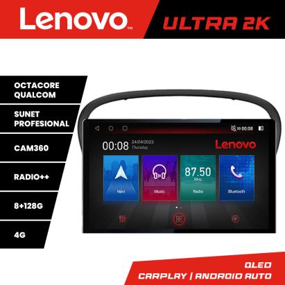 Navigație Peugeot 607 cu ecran 13 inch 2K QLED, 8GB RAM, 128GB, 4G