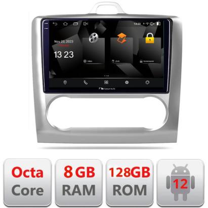 Navigație Ford Focus 2 pentru climatizare automată, Android 12, 8+128GB