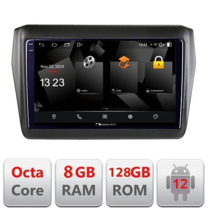 Navigatie Android Suzuki Swift 2017+ 8GB RAM 128GB QLED 2K 4G DSP