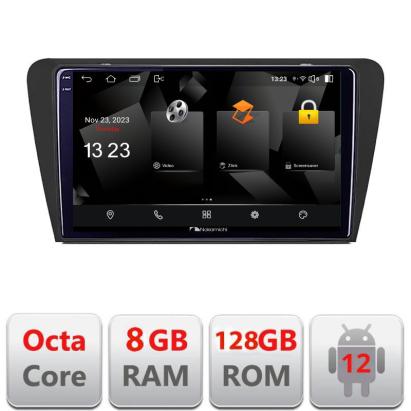 Navigatie Android Skoda Octavia 3, 2K QLED, 8GB RAM, 128GB
