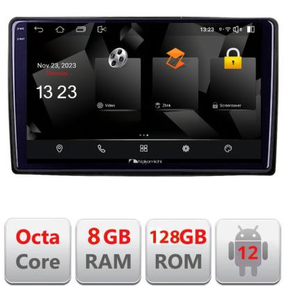 Navigatie auto universala 2DIN Android 12, 8GB RAM, 128GB, 2K QLED, 4G