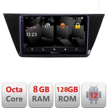 Navigatie VW Touran 2016+ Android 12 Octa Core 8GB RAM 128GB 2K QLED 4G