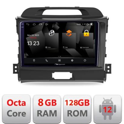Navigatie Android Kia Sportage 2010-2016 2K QLED 8GB RAM 128GB