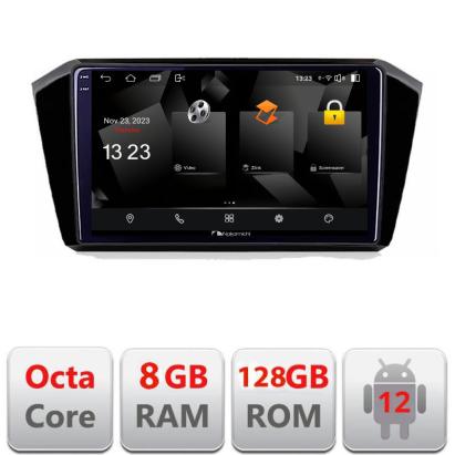 Navigație dedicată VW Passat 2015+ Android 12, 2K QLED, 8GB RAM, 128GB