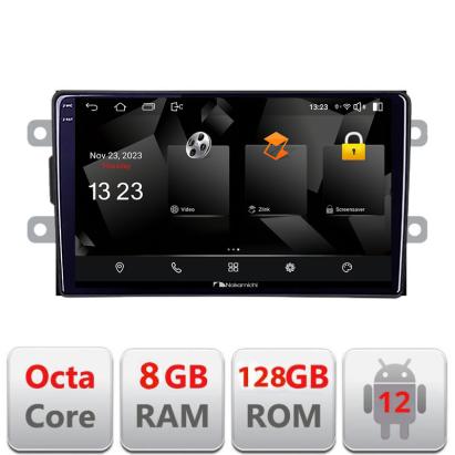 Navigatie Dacia dupa 2012, Android 12, 8GB RAM, 128GB, 2K QLED