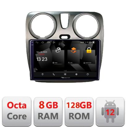 Navigatie Dacia Dokker cu Android 12, 2K QLED, 8GB RAM, 128GB