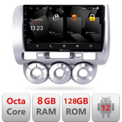 Navigație Android Honda Fit Jazz 2004-2008, 8GB RAM, 128GB, CarPlay