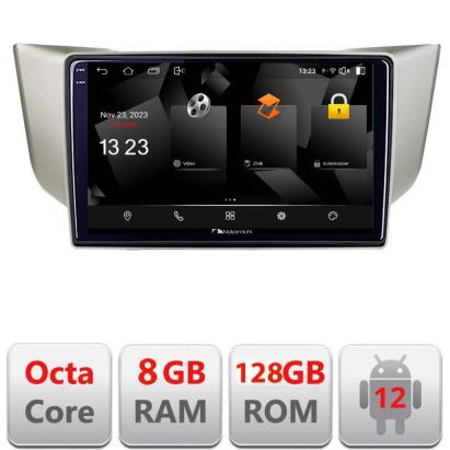 Navigație Android Lexus RX 2003-2009 2K QLED 8GB RAM 128GB 4G DSP
