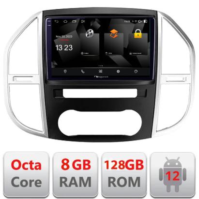 Navigatie Android Mercedes Vito W447 2016+ 2K QLED 8GB RAM 128GB