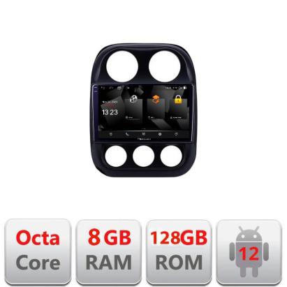 Navigatie Android Jeep Compass 2010-2016 2K QLED 8GB RAM 128GB 4G