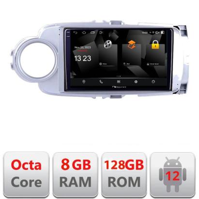 Navigație Toyota Yaris 2010-2018 Android 12, 2K QLED, 8GB RAM, 128GB