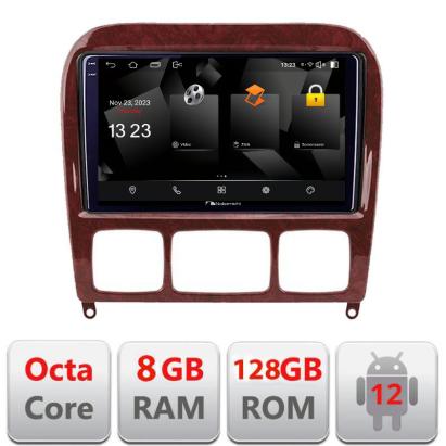 Navigație Mercedes Clasa S W220 1998-2005 Android 12 8GB RAM 128GB 2K QLED
