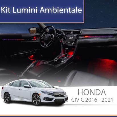 Kit lumini ambientale Honda Civic 2016-2021, control telefon și sistem original