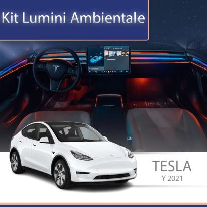 Kit lumini ambientale RGB pentru Tesla Model Y 2021-2022, control prin telefon