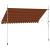 Copertină retractabilă manual, portocaliu și maro, 400 cm GartenMobel Dekor