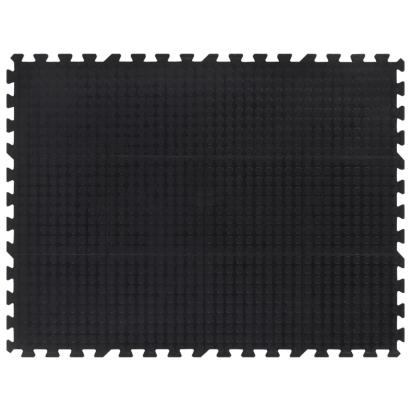 Placă de podea din cauciuc, negru, 12 mm, 90x120 cm GartenMobel Dekor