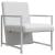 Fotoliu cu picioare cromate, alb, piele ecologică GartenMobel Dekor