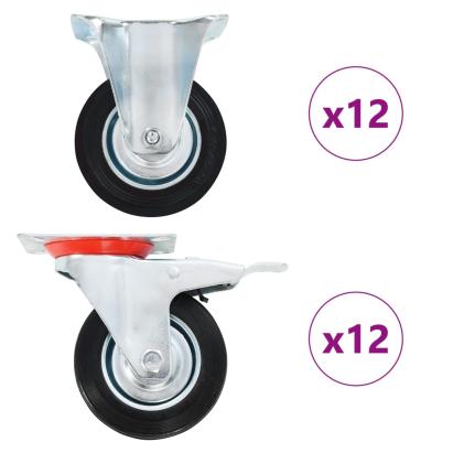 Roți, 24 buc., 100 mm GartenMobel Dekor