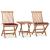 Set mobilier exterior pliabil cu perne, 3 piese, lemn masiv tec GartenMobel Dekor