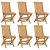 Scaune de grădină cu perne bej, 6 buc., lemn masiv de tec GartenMobel Dekor