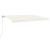 Copertină retractabilă manual cu LED, crem, 500x350 cm GartenMobel Dekor