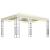 Pavilion cu șir de lumini LED, crem, 3x4 m, țesătură GartenMobel Dekor