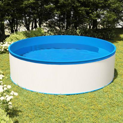 Piscină cu valuri, skimmer suspendat cu pompă, alb, 350x90 cm GartenMobel Dekor