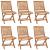 Scaune grădină pliabile cu perne, 6 buc, lemn masiv tec GartenMobel Dekor