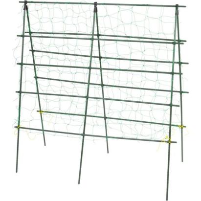 Ansamblu suport araci cu plasa pentru crestere castraveti, fasole, mazare, 120x120 cm, Strend Pro GartenVIP DiyLine