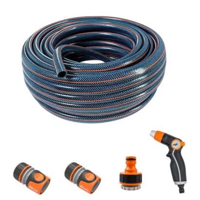 Furtun de gradina, 4 straturi, 1/2", 30 m, cuple, adaptor, pistol stropit, Richmann GartenVIP DiyLine