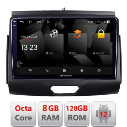 Navigație Android Ford Ranger 2015+ cu GPS, CarPlay, Android Auto, 8GB RAM