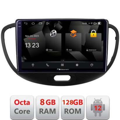 Navigație Android Hyundai i10 2007-2013, 8GB RAM, 128GB, CarPlay