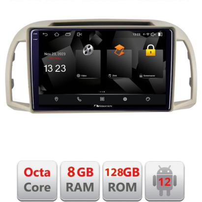 Navigație Android Nissan Micra 2002-2010, 8GB RAM, 128GB, CarPlay