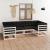 Set mobilier de grădină cu perne, 6 piese, alb, lemn masiv pin GartenMobel Dekor