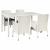 Set mobilier de exterior cu perne, 5 piese, alb, poliratan GartenMobel Dekor
