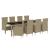 Set mobilier de grădină cu perne, 9 piese, bej, poliratan GartenMobel Dekor