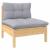 Set mobilier grădină cu perne, 4 piese, gri, lemn de pin GartenMobel Dekor