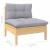 Set mobilier grădină cu perne, 4 piese, gri, lemn de pin GartenMobel Dekor