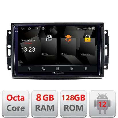 Navigatie auto Chrysler Jeep Android 12, 2K QLED, 8GB RAM, 128GB