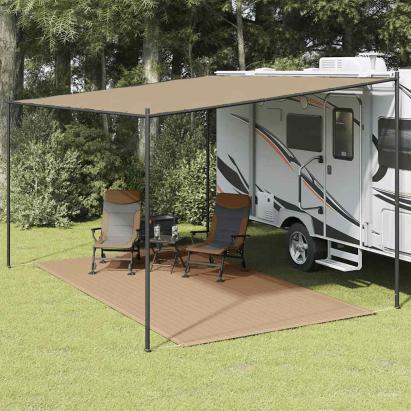Covor pentru cort, gri taupe, 200x400 cm GartenMobel Dekor