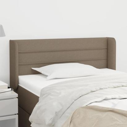 Tăblie de pat cu aripioare gri taupe 83x16x78/88 cm textil GartenMobel Dekor