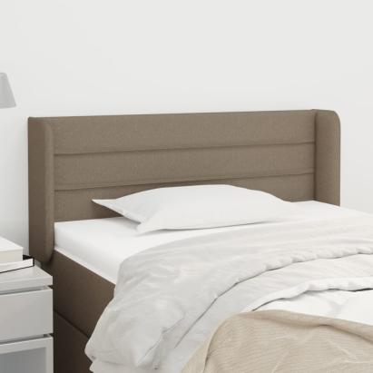 Tăblie de pat cu aripioare gri taupe 93x16x78/88 cm textil GartenMobel Dekor