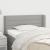 Tăblie de pat cu aripioare gri deschis 103x16x78/88 cm textil GartenMobel Dekor