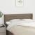 Tăblie de pat cu aripioare gri taupe 147x16x78/88 cm textil GartenMobel Dekor