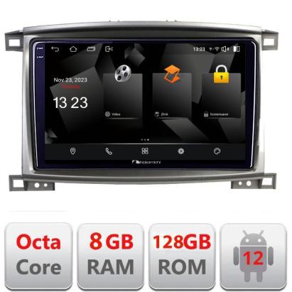 Navigație Toyota Land Cruiser L100 2002-2008 Android 12 2K QLED 8+128GB
