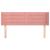 Tăblie de pat cu aripioare roz 147x16x78/88 cm catifea GartenMobel Dekor