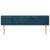 Tăblie pat cu aripioare albastru închis 203x16x78/88 cm catifea GartenMobel Dekor