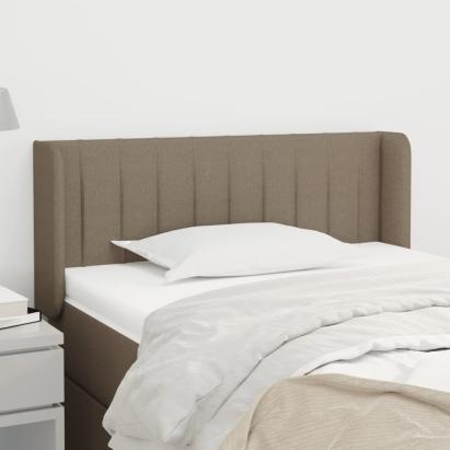 Tăblie de pat cu aripioare gri taupe 93x16x78/88 cm textil GartenMobel Dekor