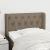 Tăblie de pat cu aripioare gri taupe 83x16x78/88 cm textil GartenMobel Dekor